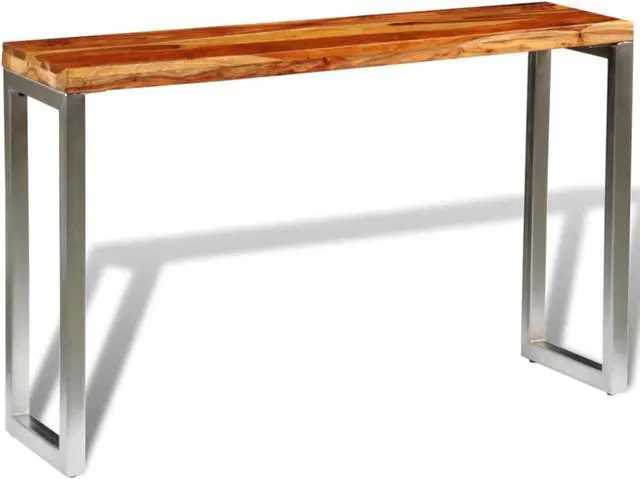 Alt view image 8 of 11 - vidaXL Console Table with Legs Hallway Table Home Living Room Brown Solid Wood