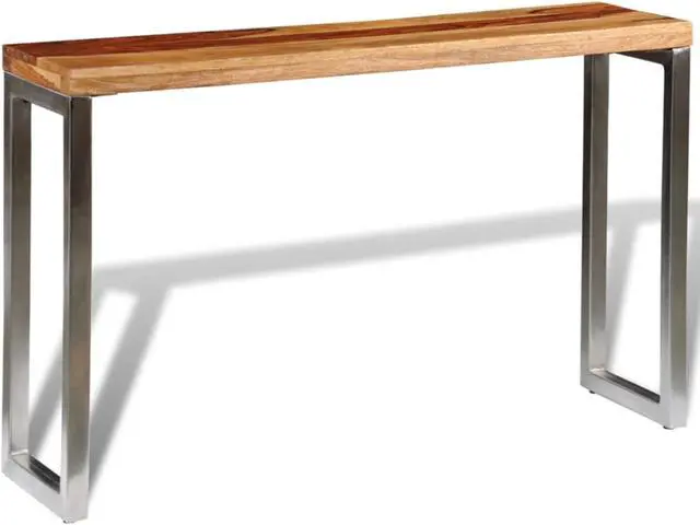Alt view image 9 of 11 - vidaXL Console Table with Legs Hallway Table Home Living Room Brown Solid Wood