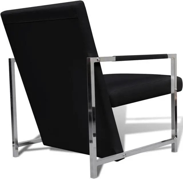 Alt view image 9 of 11 - vidaXL Armchair Lounge Chair for Home Office Living Room Black Faux Leather