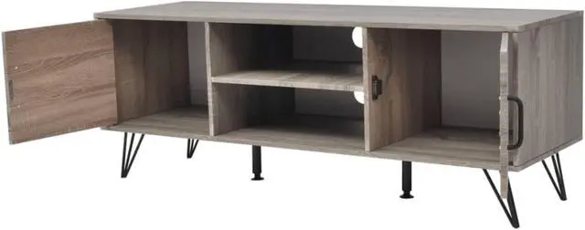 Alt view image 4 of 7 - vidaXL TV Stand TV Unit Sideboard Home TV Console Media Cabinet Cupboard Gray
