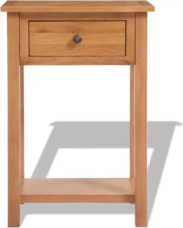 Alt view image 9 of 14 - vidaXL Console Table Hallway Table Accent Table Entryway Table Solid Wood Oak