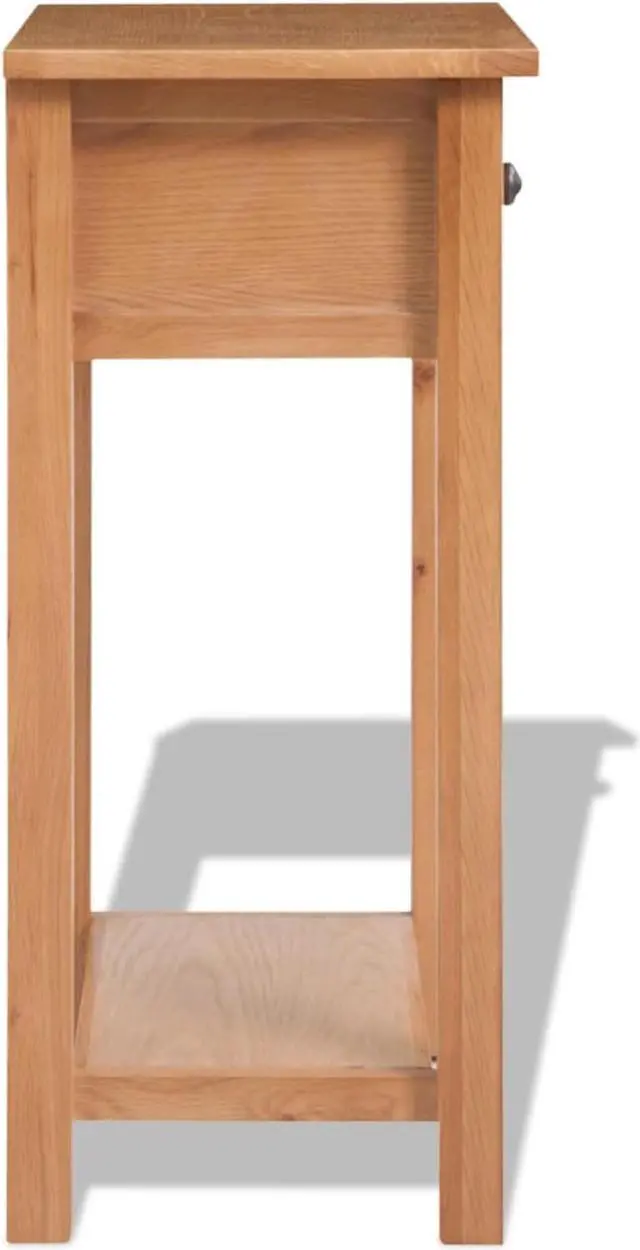 Alt view image 10 of 14 - vidaXL Console Table Hallway Table Accent Table Entryway Table Solid Wood Oak