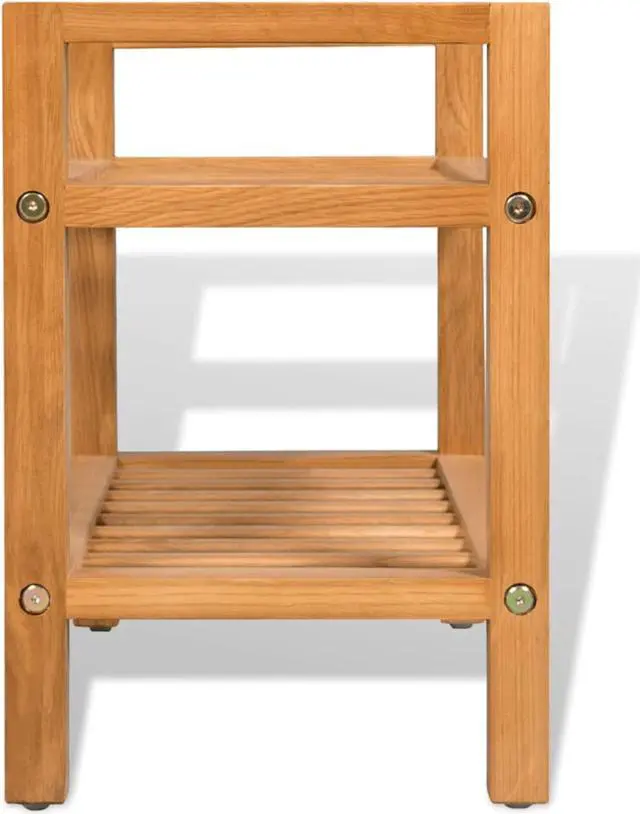 Alt view image 8 of 13 - vidaXL Shoe Rack 2-Tier Shoe Storage Organizer Shoe Shelf Holder Solid Oak Wood