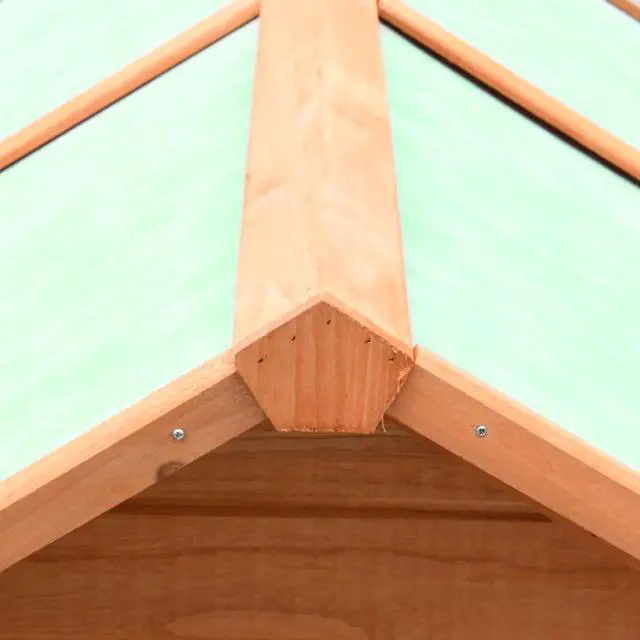 Alt view image 2 of 12 - vidaXL Chicken Cage Solid Pine & Fir Wood 66.9"x31.9"x43.3"