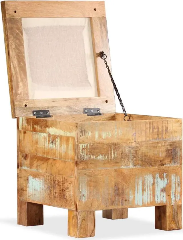 Alt view image 11 of 12 - vidaXL Storage Bench Storage Cabinet Hall Entryway Bench Solid Reclaimed Wood