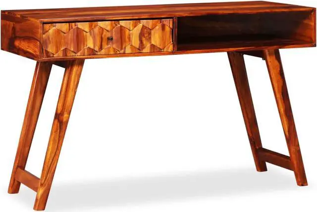 Main image of vidaXL Writing Table Solid Sheesham Wood 46.5"x19.7"x30"