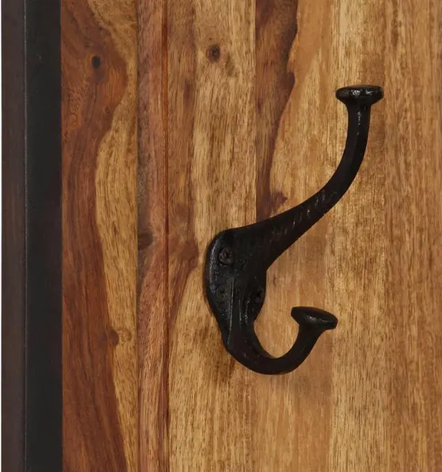 Alt view image 5 of 17 - vidaXL Coat Racks 2 pcs Solid Sheesham Wood