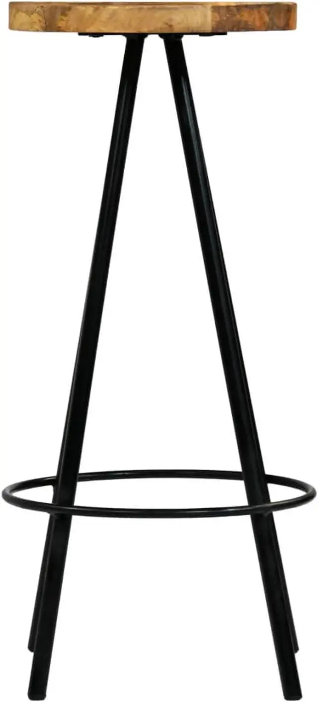 Alt view image 8 of 15 - vidaXL Bar Stools Bar Counter Height Stool Island Stool 4 Pcs Solid Mango Wood