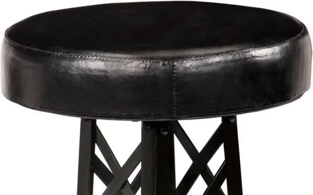 Alt view image 5 of 12 - vidaXL Bar Stools 2 pcs Real Leather