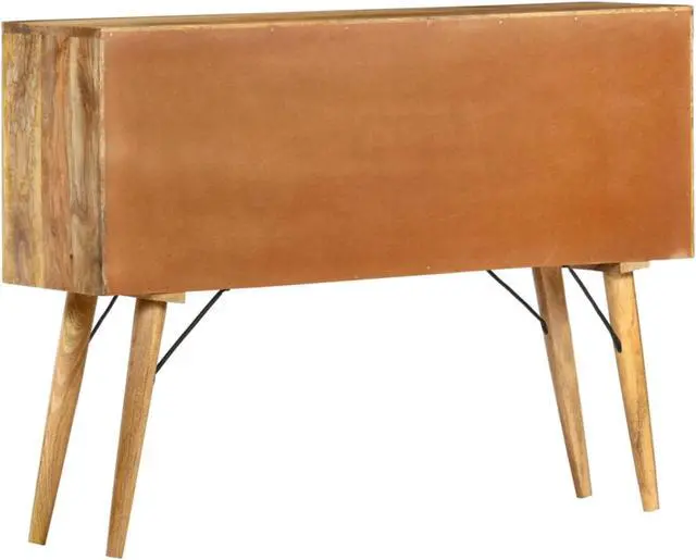 Alt view image 11 of 17 - vidaXL Solid Mango Wood Sideboard 43.3"x11.8"x32.3" Wooden Cupboard Cabinet