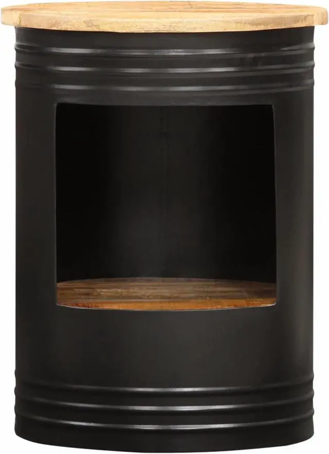 Alt view image 6 of 14 - vidaXL Coffee Table Round End Accent Sofa Table with Storage Solid Wood Mango