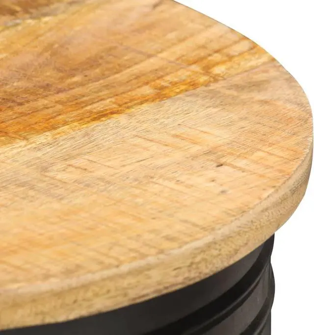 Alt view image 8 of 14 - vidaXL Coffee Table Round End Accent Sofa Table with Storage Solid Wood Mango