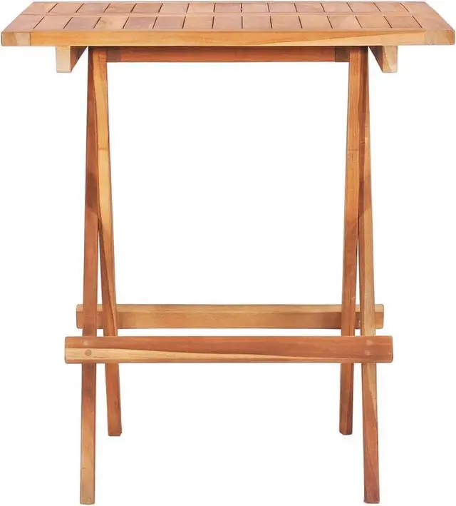 Alt view image 4 of 12 - vidaXL 3 Piece Bistro Set with Taupe Cushions Solid Teak Wood