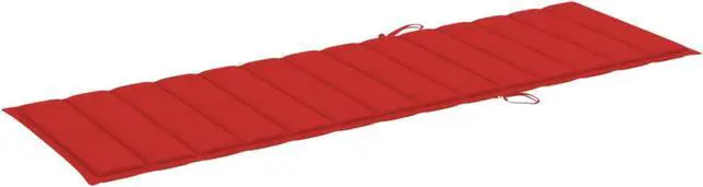 Alt view image 8 of 16 - vidaXL Sun Lounger Cushion Red 78.7"x23.6"x1.2" Fabric