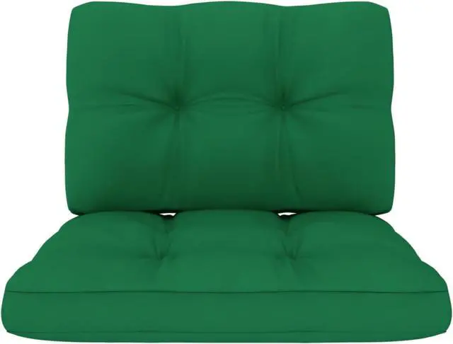 Alt view image 11 of 17 - vidaXL Chair Cushion 2 Pcs Outdoor Pallet Seat Cushion Sofa Pad Green Fabric