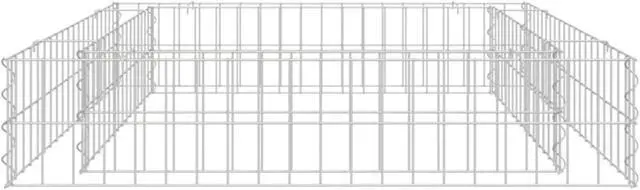 Alt view image 7 of 16 - vidaXL Gabion Raised Bed Galvanized Steel 39.4" Outdoor Patio Basket Planter