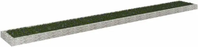 Alt view image 5 of 16 - vidaXL Gabion Raised Bed Galvanized Steel 315"x39.4"x7.9"