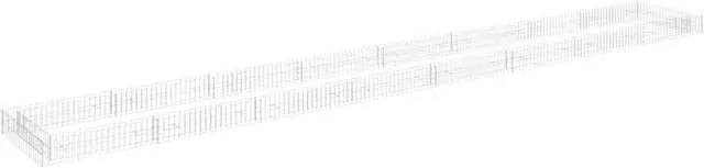 Alt view image 6 of 16 - vidaXL Gabion Raised Bed Galvanized Steel 315"x39.4"x7.9"