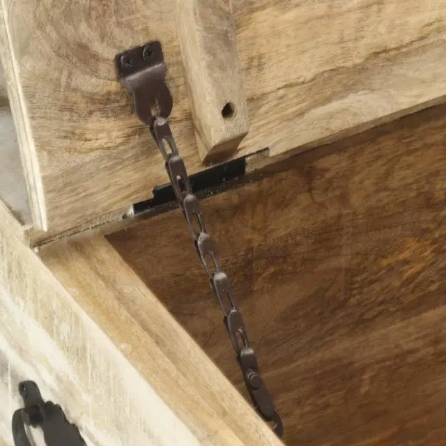 Alt view image 6 of 13 - vidaXL Coffee Table White 26.8"x26.8"x11.8" Solid Mango Wood