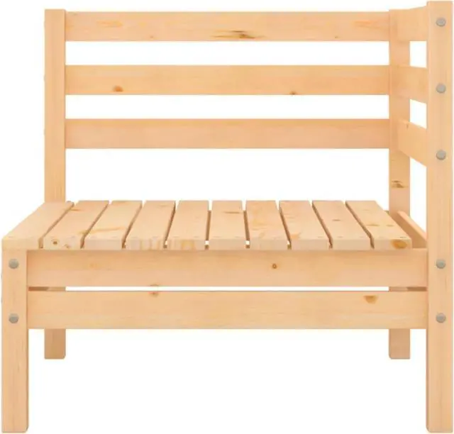 Alt view image 7 of 15 - vidaXL 3 Piece Patio Lounge Set Solid Pinewood