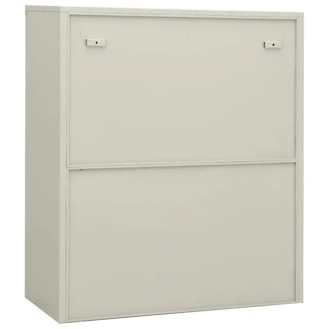 Alt view image 6 of 13 - vidaXL Office Cabinet with Planter Box Light Gray 35.4"x15.7"x50.4" Steel