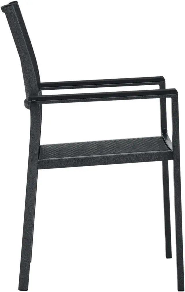 Alt view image 6 of 12 - vidaXL 3 Piece Patio Dining Set Black