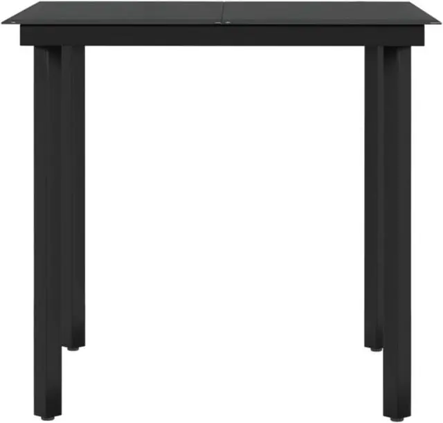 Alt view image 6 of 12 - vidaXL 3 Piece Patio Dining Set with Cushions Black