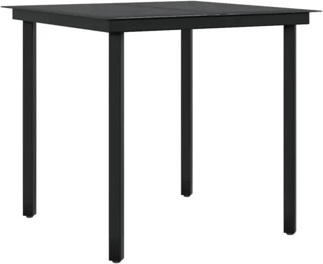 Alt view image 5 of 12 - vidaXL 3 Piece Patio Dining Set with Cushions Black