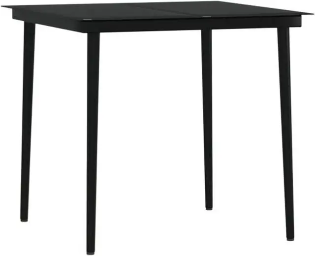 Alt view image 5 of 12 - vidaXL 3 Piece Patio Dining Set with Cushions Black