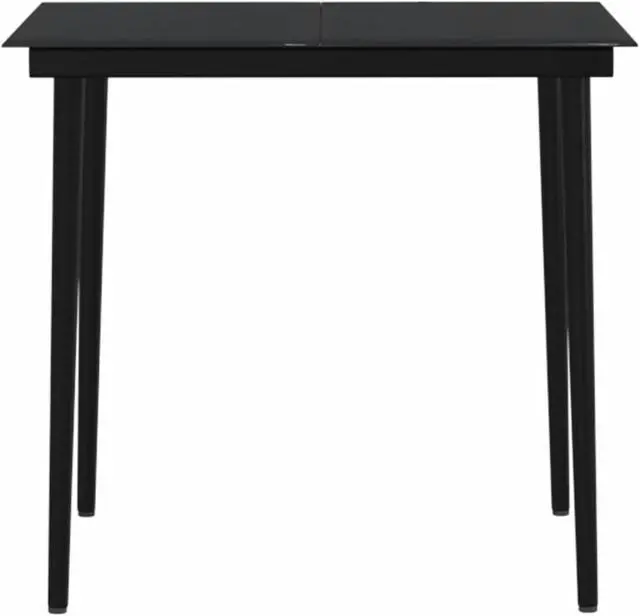 Alt view image 6 of 12 - vidaXL 3 Piece Patio Dining Set with Cushions Black