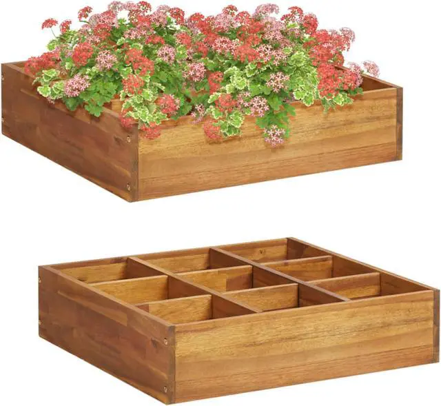 Alt view image 5 of 15 - vidaXL Raised Garden Bed Raised Flower Bed Plant Box Planter Solid Wood Acacia