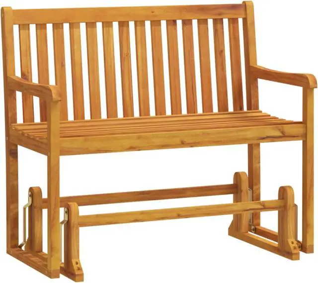 Alt view image 9 of 17 - vidaXL Patio Swing Bench Deck Swing Glider Chair for Backyard Solid Wood Acacia