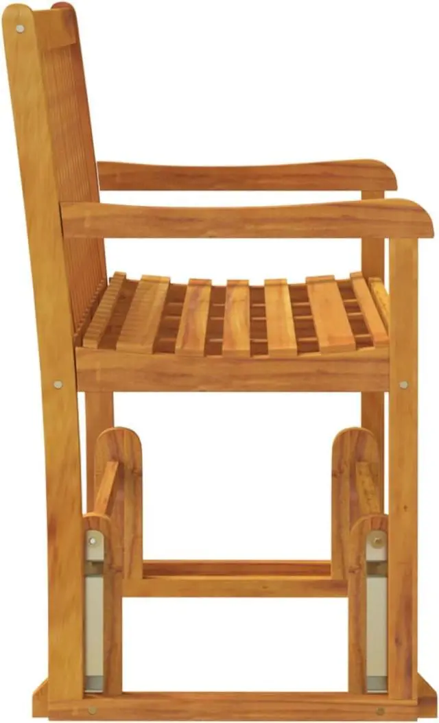 Alt view image 11 of 17 - vidaXL Patio Swing Bench Deck Swing Glider Chair for Backyard Solid Wood Acacia