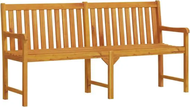 Alt view image 8 of 18 - vidaXL Outdoor Patio Bench Garden Park Bench with Armrests Solid Wood Acacia