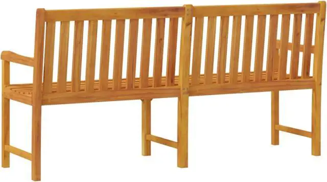Alt view image 11 of 18 - vidaXL Outdoor Patio Bench Garden Park Bench with Armrests Solid Wood Acacia