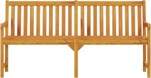 Alt view image 9 of 18 - vidaXL Outdoor Patio Bench Garden Park Bench with Armrests Solid Wood Acacia