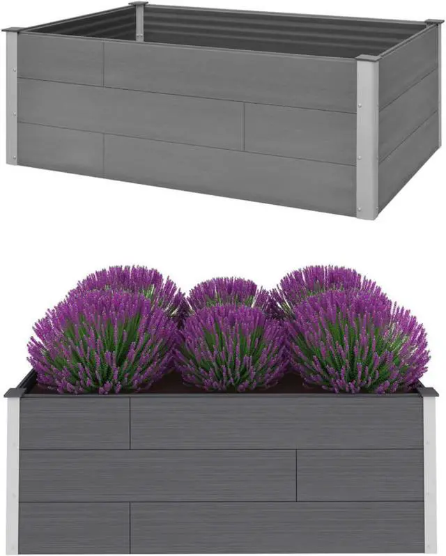 Main image of vidaXL Garden Raised Bed WPC 59.1"x39.4"x21.3" Gray