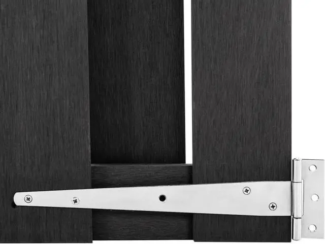 Alt view image 5 of 12 - vidaXL Garden Gate WPC 39.4"x44.1" Gray