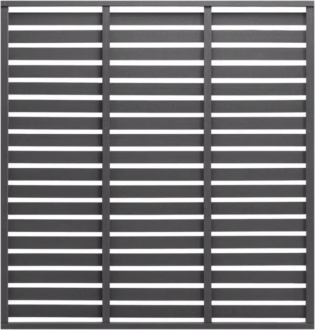 Alt view image 2 of 8 - vidaXL Fence Panel WPC 70.9"x70.9" Gray