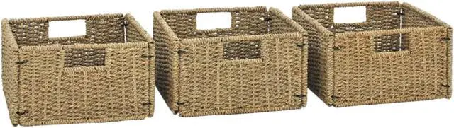 Alt view image 6 of 13 - vidaXL Bathroom Vanity Cabinet with 3 Baskets Solid Wood Teak 52"x17.7"x29.5"