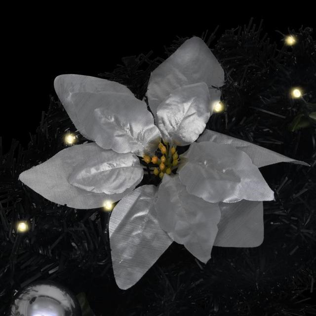 Alt view image 6 of 14 - vidaXL Christmas Wreath with LED Lights Black 23.6" PVC