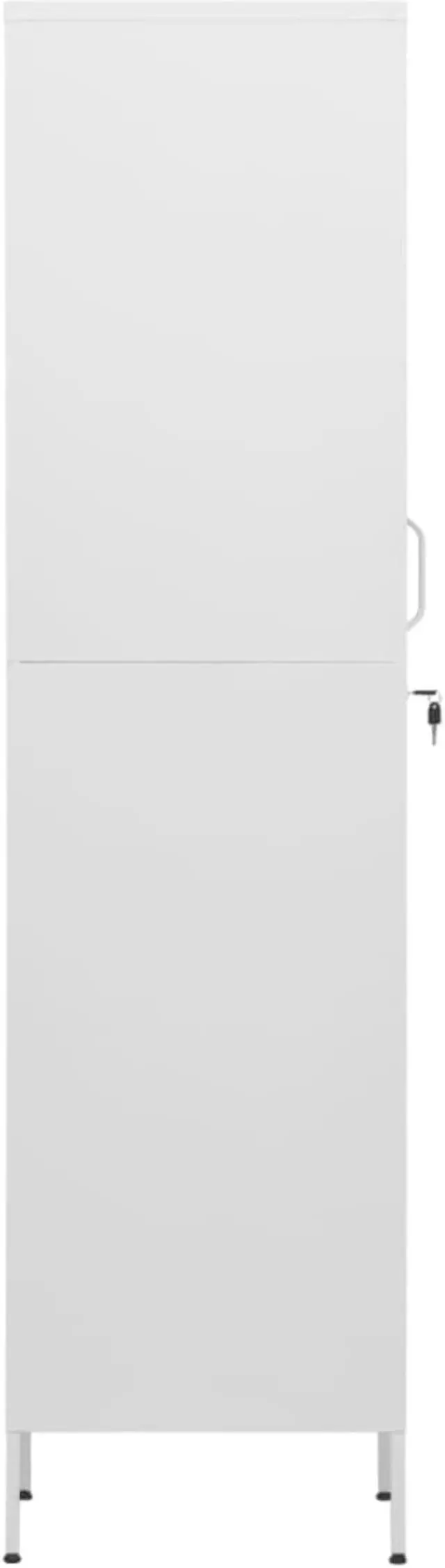 Alt view image 11 of 18 - vidaXL Metal Storage Cabinet Storage Locker Organizer Cabinet White Steel