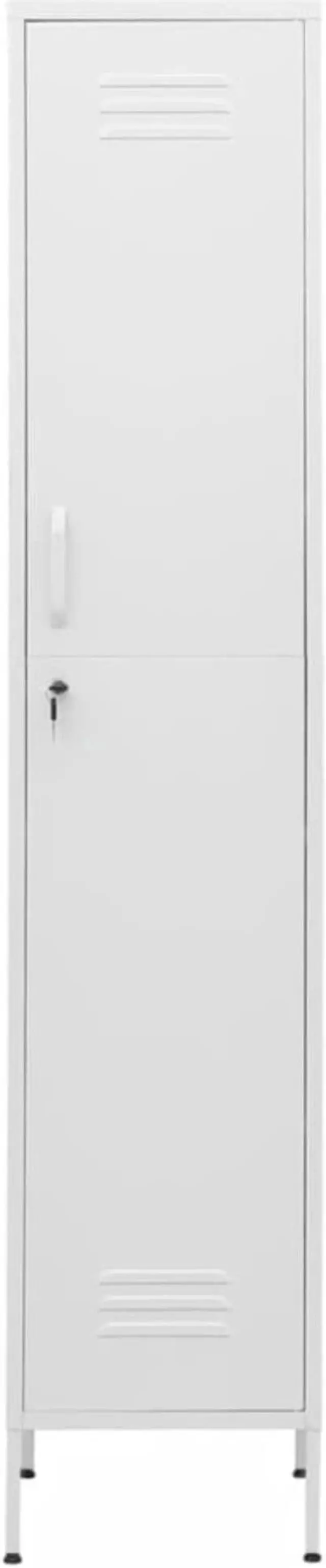 Alt view image 10 of 18 - vidaXL Metal Storage Cabinet Storage Locker Organizer Cabinet White Steel