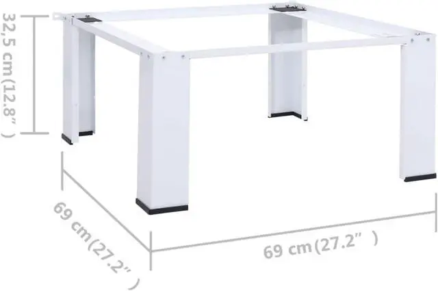Alt view image 6 of 9 - vidaXL Washing Machine Pedestal White