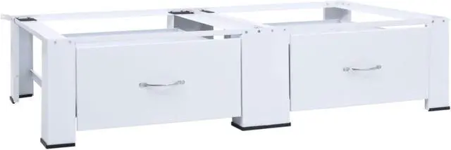 Main image of vidaXL Washing and Drying Machine Pedestal with Pull-out Shelves White