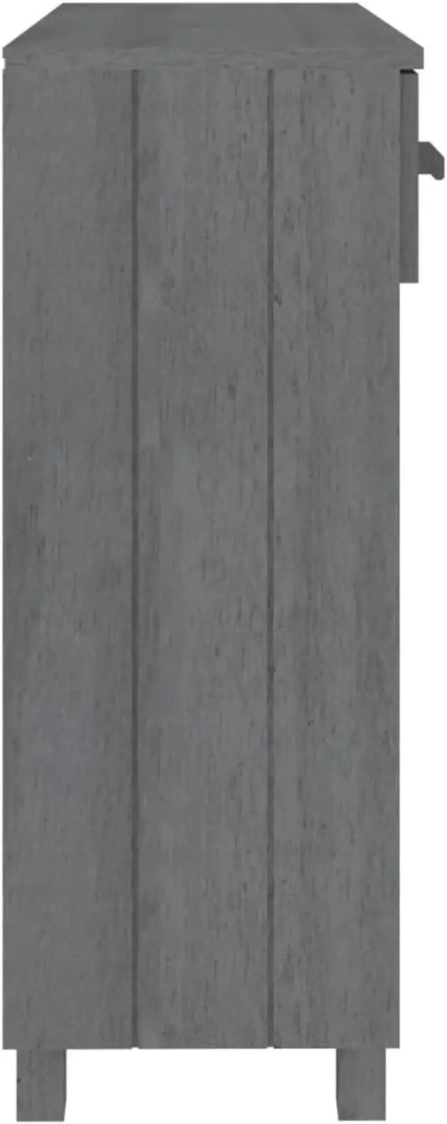 Alt view image 6 of 12 - vidaXL Console Table Dark Gray 35.4"x13.8"x35.4" Solid Wood Pine