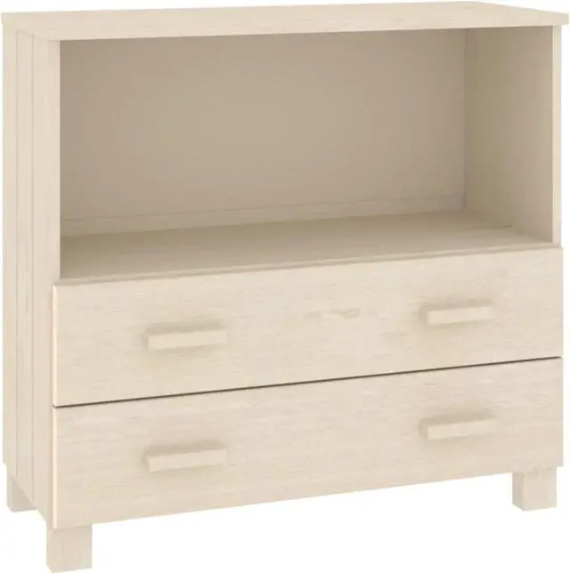 Alt view image 6 of 16 - vidaXL Sideboard HAMAR Honey Brown 33.5"x13.8"x31.5" Solid Wood Pine