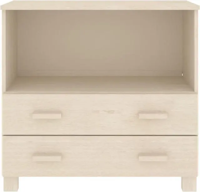 Alt view image 9 of 16 - vidaXL Sideboard HAMAR Honey Brown 33.5"x13.8"x31.5" Solid Wood Pine