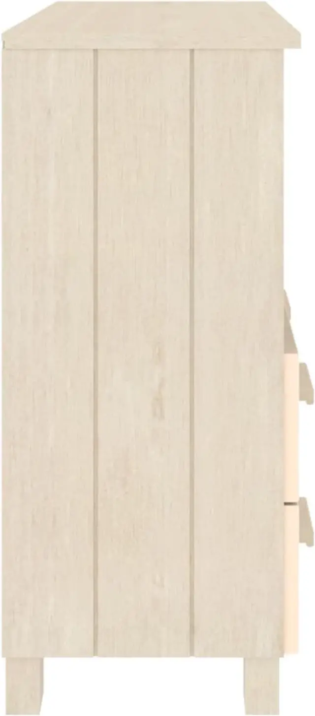 Alt view image 10 of 16 - vidaXL Sideboard HAMAR Honey Brown 33.5"x13.8"x31.5" Solid Wood Pine