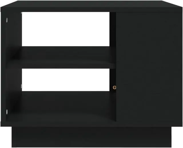 Alt view image 5 of 13 - vidaXL Coffee Table Black 21.7"x21.7"x21.7" Chipboard